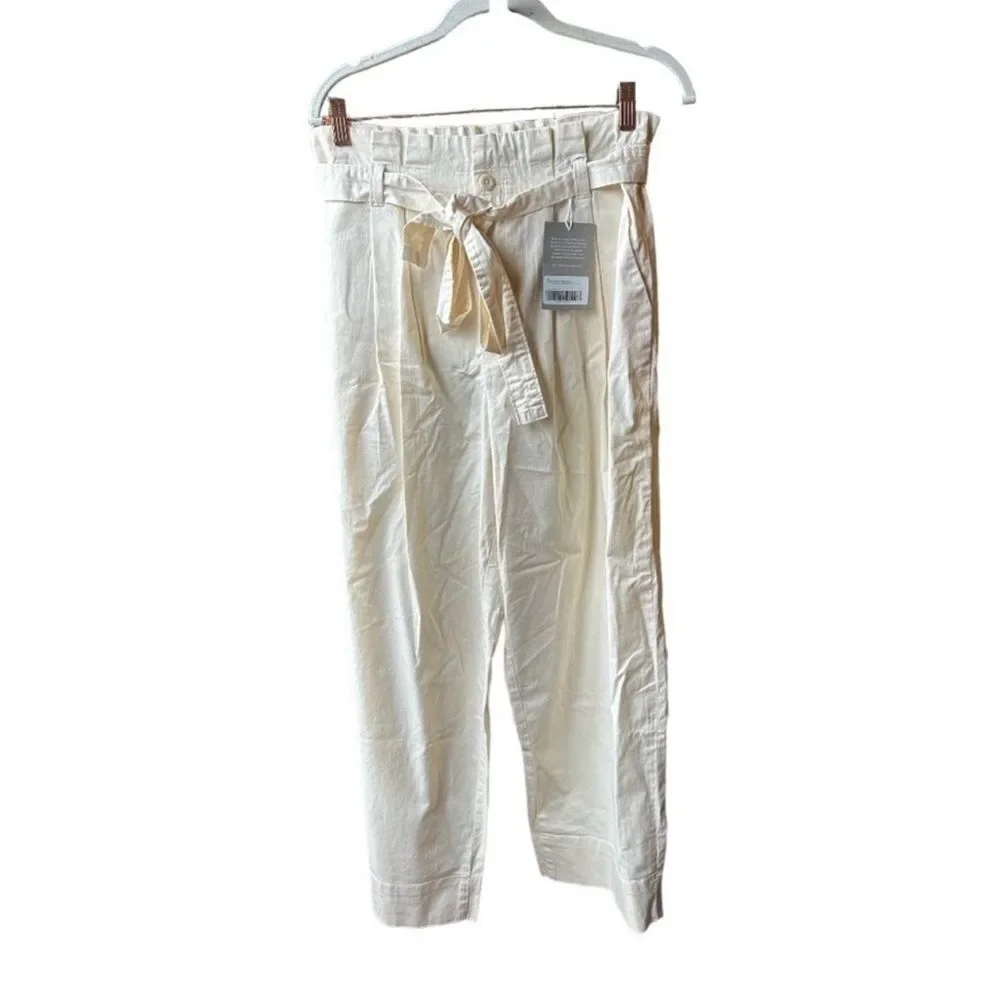Everlane Paperbag Cream Trousers